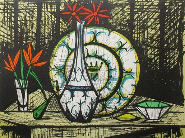 Bernard Buffet "Still Life With Pottery" Signed Lithograph 120/175 French Modern