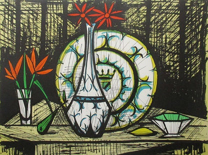 Bernard Buffet "Still Life With Pottery" Signed Lithograph 120/175 French Modern