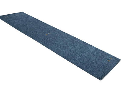 Modern Gabbeh Runner Rug 3X10 Ft Steel Blue