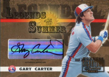Gary Carter 2003 Donruss Legends Of Summer Autographed Card
