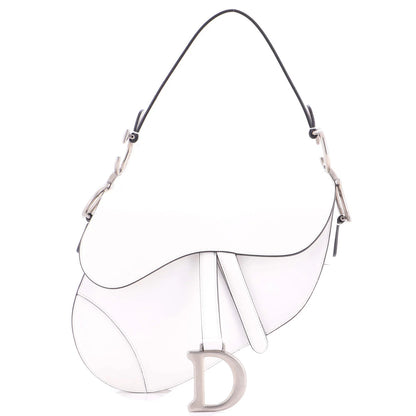 Christian Dior Saddle Handbag Leather Medium