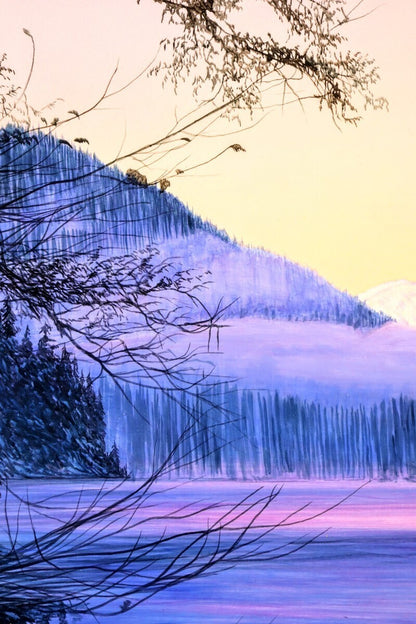 "Glacier Park Dusk" By David Maes Gallegos Signed Original Acrylic Painting