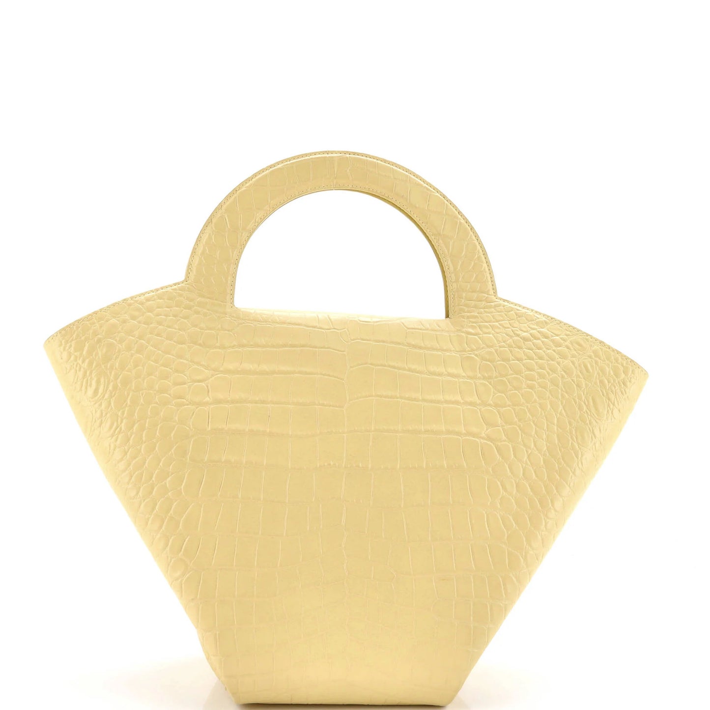 Medium Bottega Veneta Doll Tote Crocodile Embossed Leather