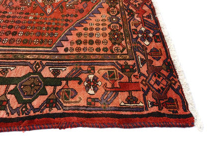 Hand-Knotted Oriental Rug Rusty Red Tribal Design