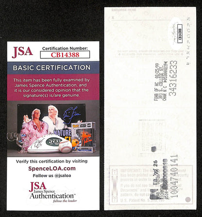 Johnny Unitas Hof Signed/Autographed 1999 Bank