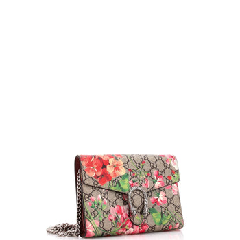 Gucci Dionysus Chain Wallet Blooms Print Gg Coated Canvas Small