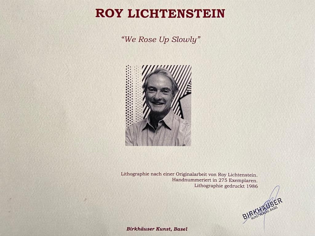 Roy Lichtenstein Lithograph Coa Signed Op Numbered Certified +