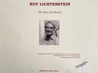 Roy Lichtenstein Lithograph Coa Signed Op Numbered Certified +