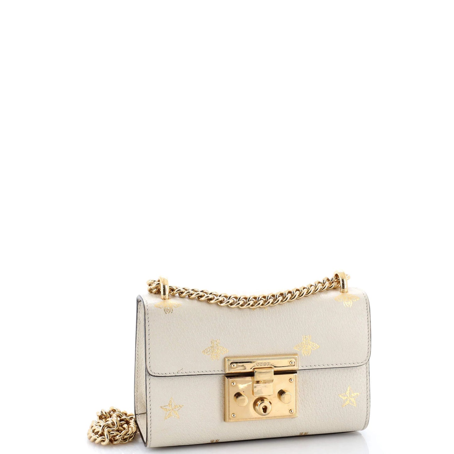 Gucci Padlock Shoulder Bag Printed Leather Small