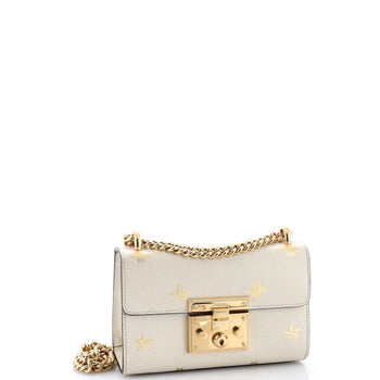Gucci Padlock Shoulder Bag Printed Leather Small