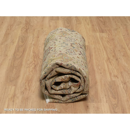 8'X10' Brown Kishoon Design 300 Kpsi New Zealand Wool Hand Knotted Rug