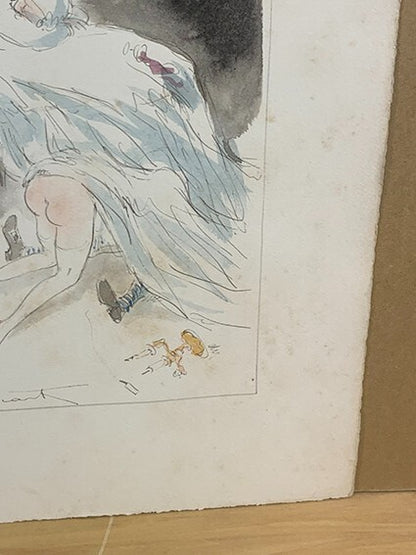 Louis Icart Original Watercolor On Paper - Felicia Ou Mes Fredaines Singed