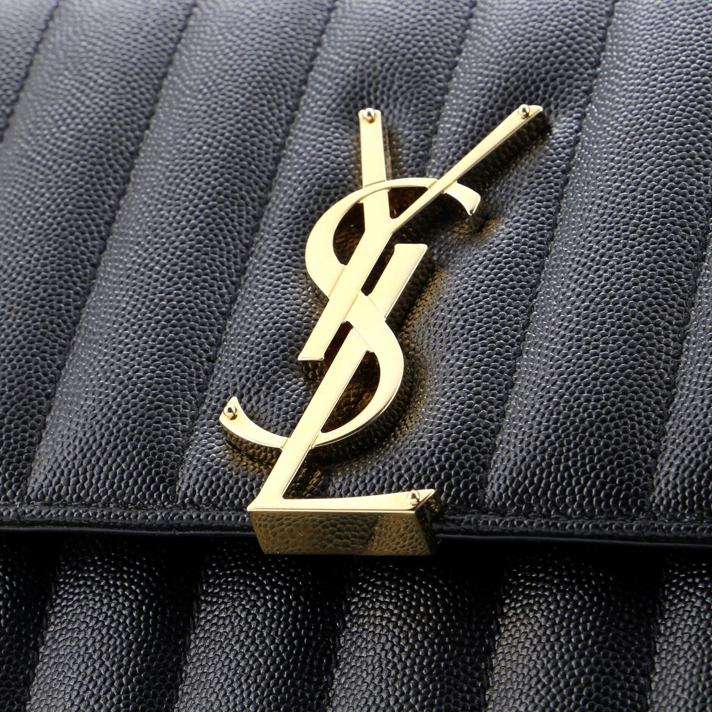 Saint Laurent Vicky Crossbody Bag Vertical Quilted Grainy Leather Medium