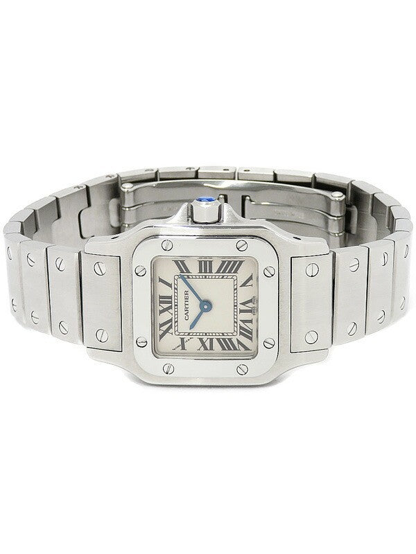 Cartier Santos Galve Sm W20056D6 White Ladies Used Watch #61123