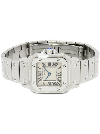 Cartier Santos Galve Sm W20056D6 White Ladies Used Watch #61123