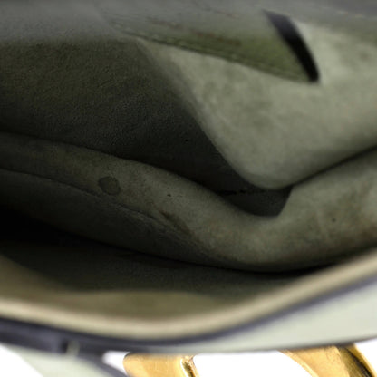 Christian Dior Saddle Handbag Leather Medium