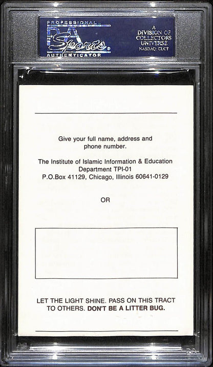 Muhammad Ali Signed/Autographed 3.5X5 Islamic Tract Psa/Dna 193433
