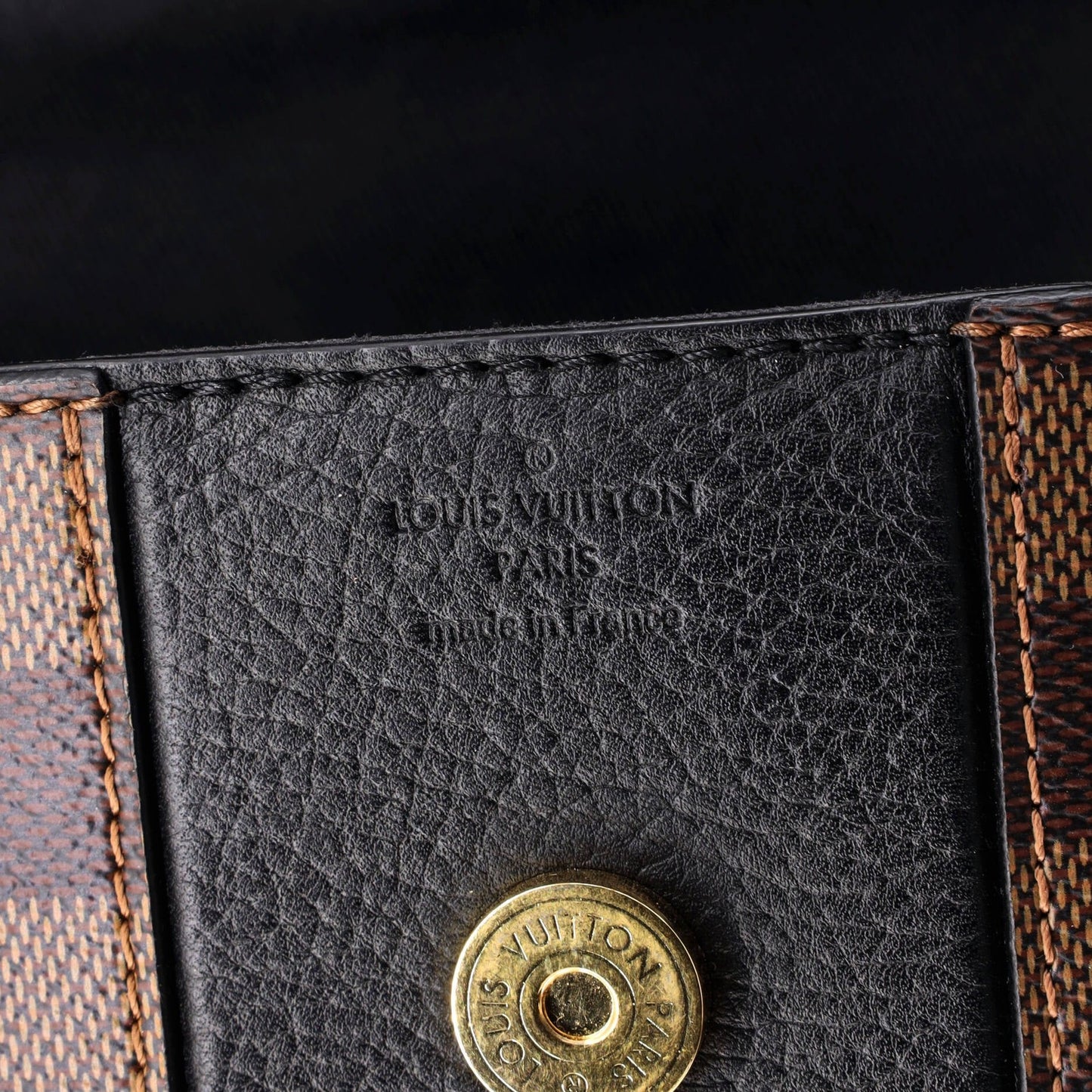 Louis Vuitton Bond Street Handbag Damier With Leather Bb