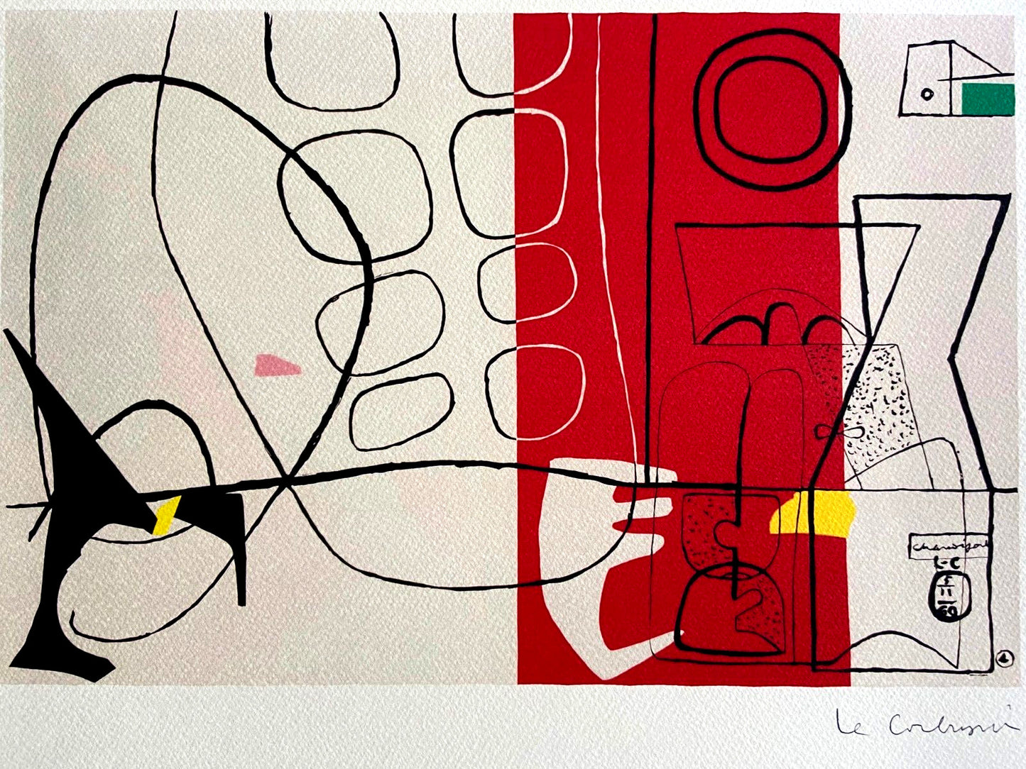 Le Corbusier Lithograph 375 Ex. Coa Mourlot Edition - Paris 1970