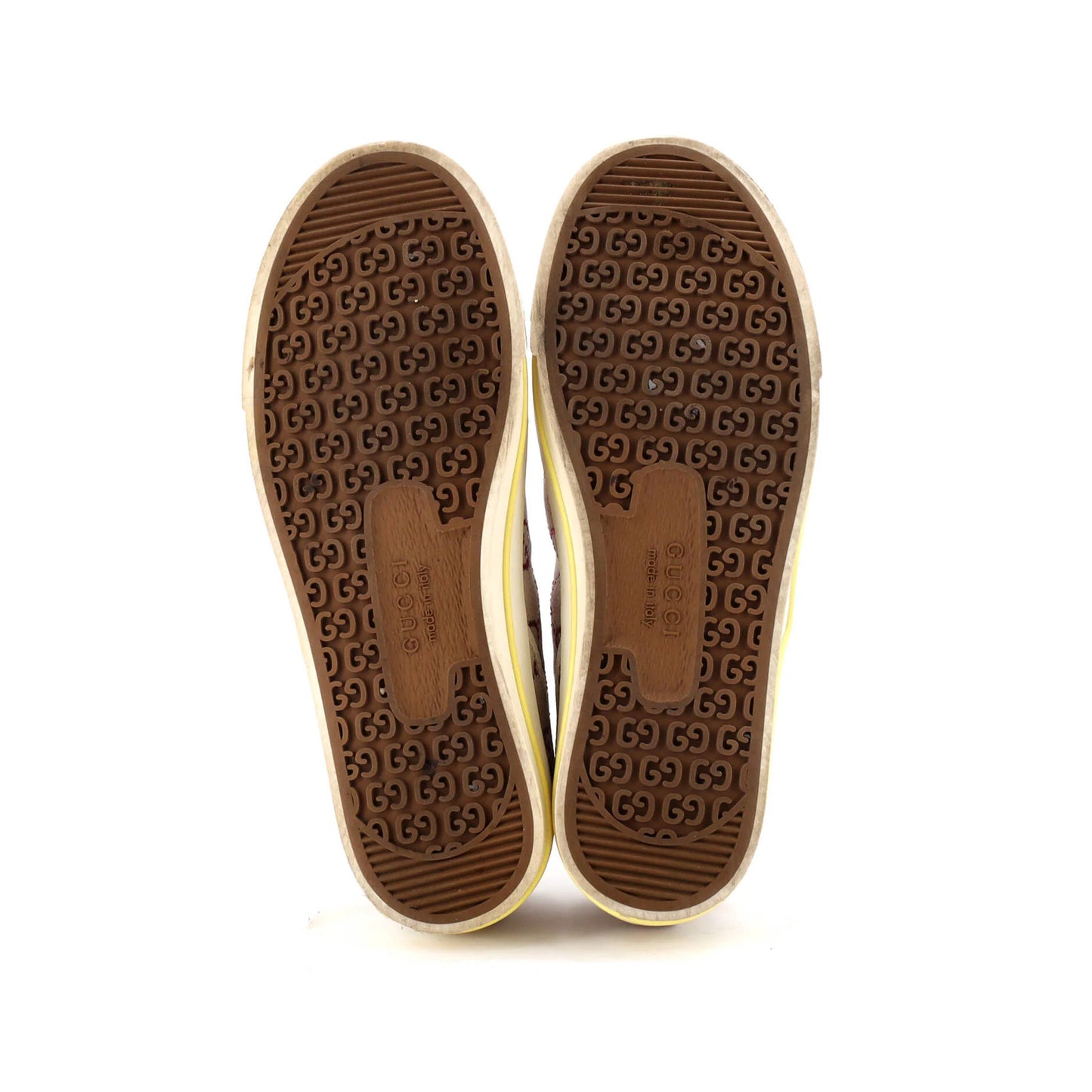 Gucci Women'S 1977 Tennis Sneakers Gg Lame Canvas With Crystals