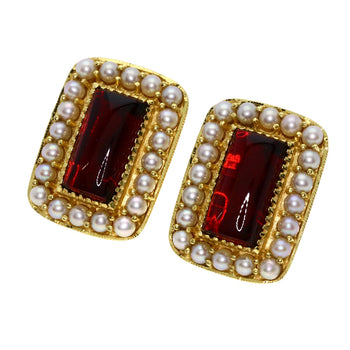 1.6Ct Victorian'S Gate Garnet Pearl Pearl Ring