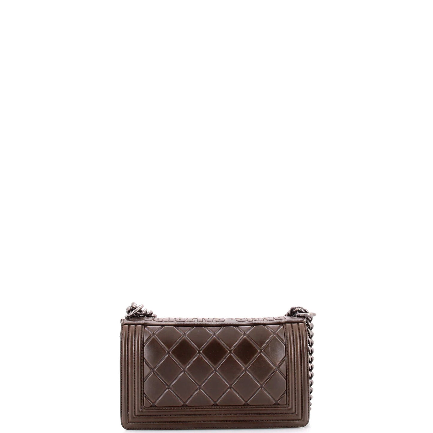 Chanel Paris-Salzburg Boy Flap Bag Embossed Calfskin Old Medium