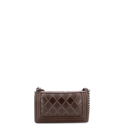 Chanel Paris-Salzburg Boy Flap Bag Embossed Calfskin Old Medium