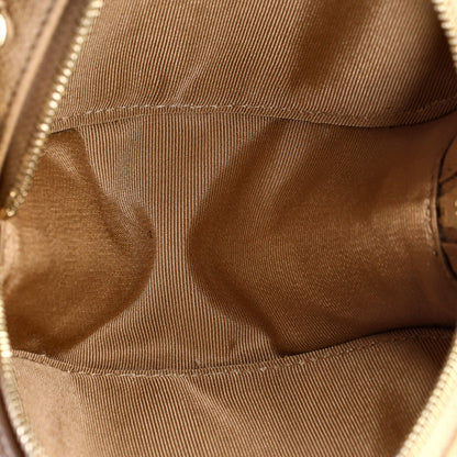 Chanel Round Clutch With Chain Quilted Caviar Mini