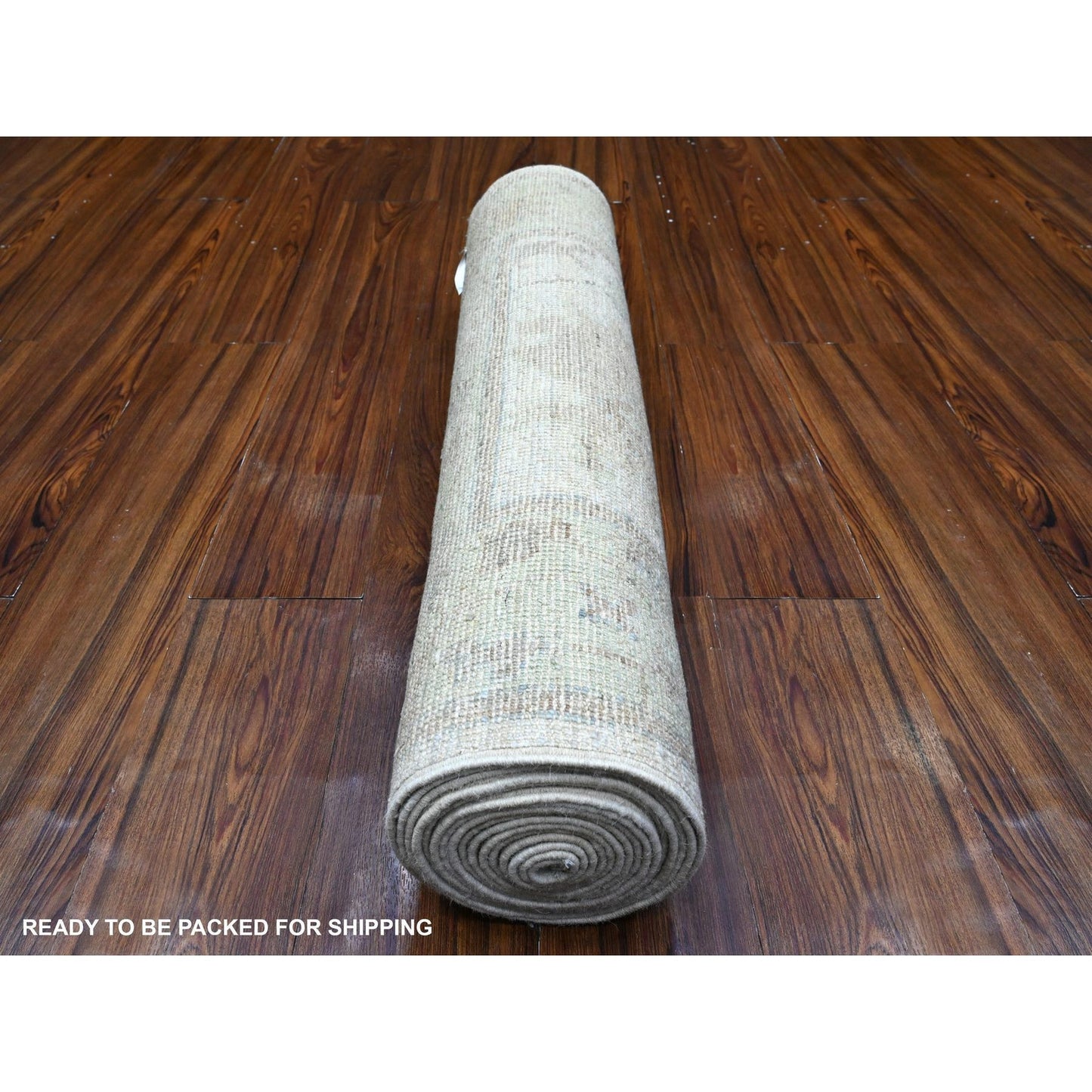 2'10"X16' Silver Gray Angora Oushak Oversized Oriental Runner Rug