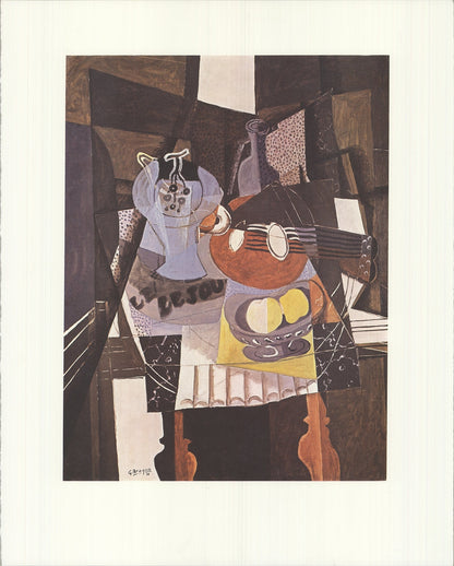 Georges Braque Still Life With Compote Bowl, Bottle And Mandolin "