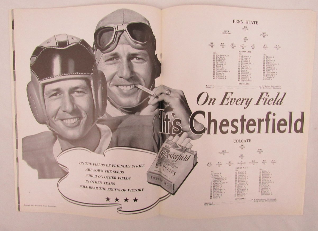 1943 Penn State Nittany Lions Vs. Colgate College Football Program 137556