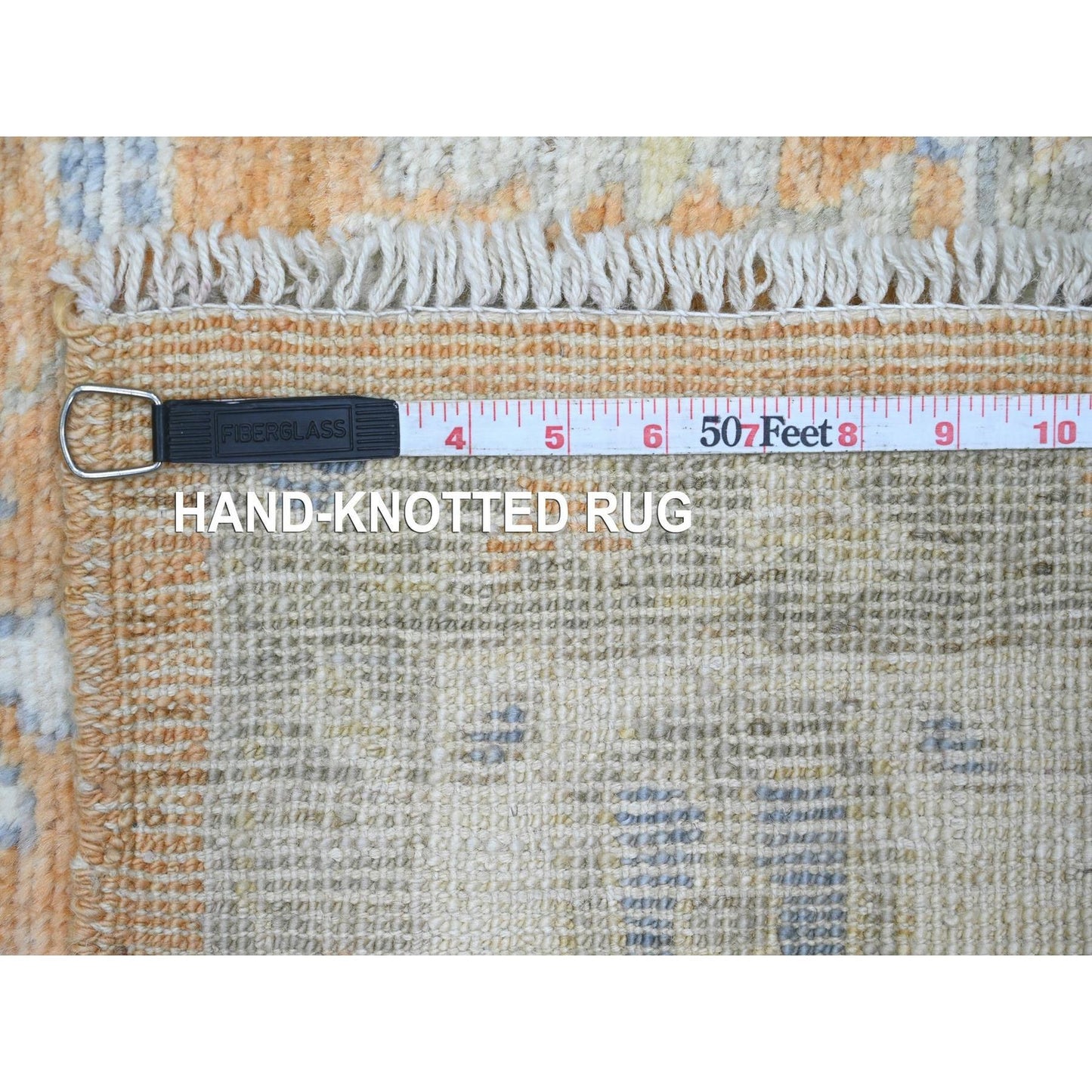 6'X8'7" Brown Afghan Angora Oushak Tree Design Hand Knotted 100% Wool Rug