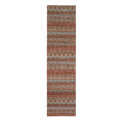 2'7"X10'2" Red Kohinoor Herat Pattern Soft Wool Hand Knotted Runner Rug