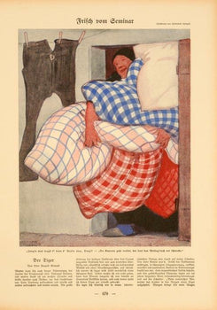 Simplicissimus 1913 By Spiegel Frifch Vom Geminar On Linen Original