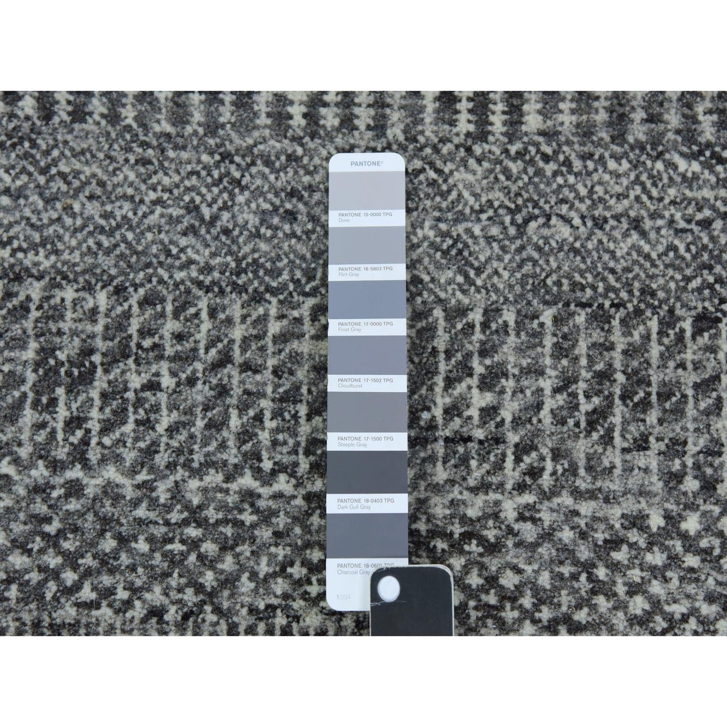 2'7"X20' Cloudburst Gray Grass Undyed Wool Hand Knotted Xl Runner Rug