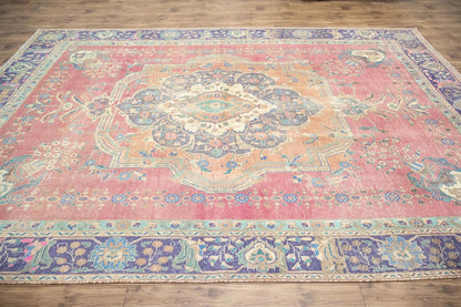Muted floral classic oriental wool rug for dining room 9x12 ft carpet