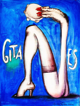 Gitanes Andr Franois 1990 French Poster Michel Caza Print Serigraphy