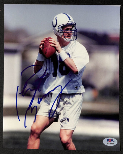 Peyton Manning HOF Signed Auto 8x10 Photo 1998 Rookie Year Colts 206115