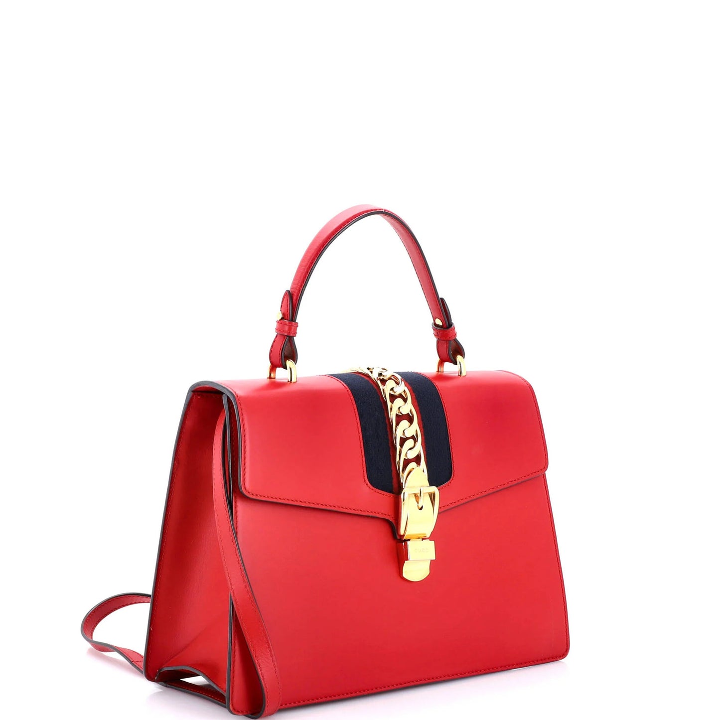 Gucci Sylvie Top Handle Bag Leather Medium