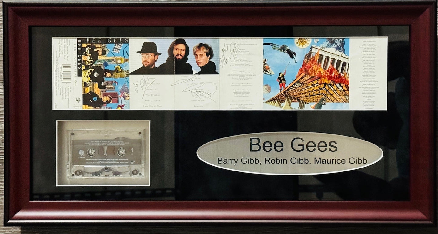 The Bee Gees Autographed Cassette Cover (Jsa)
