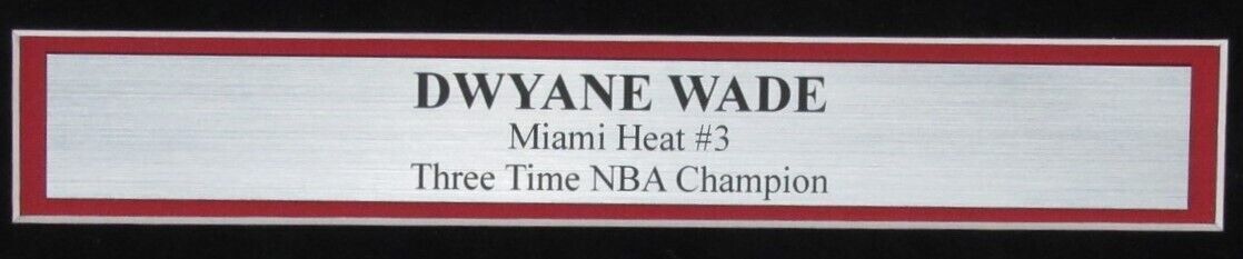 Dwyane Wade Autographed 16X20 Photo Miami Heat Framed Jsa