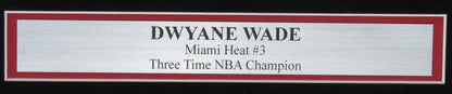 Dwyane Wade Autographed 16X20 Photo Miami Heat Framed Jsa