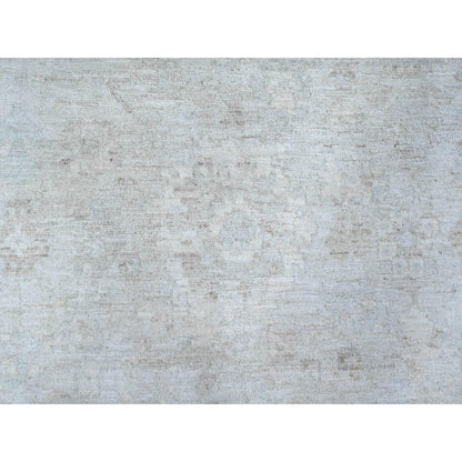 8'1"X9'9" Unique Gray Ziegler Mahal Design Hand Knotted Wool Oriental Rug