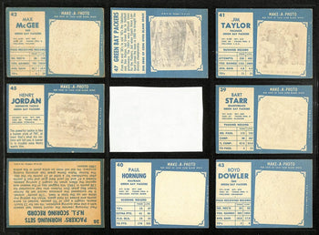 1961 Topps Football Cards Green Bay Packers Complete Team Set (10) 200312