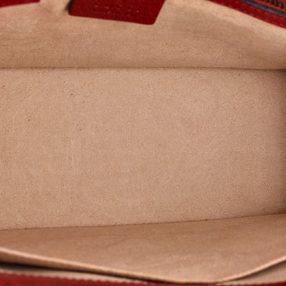 Gucci Queen Margaret Top Handle Bag Gg Coated Canvas With Leather Small