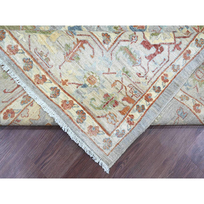 8'X9'8" Gray Ziegler Mahal Revival Hand Knotted Pure Wool Oriental Rug