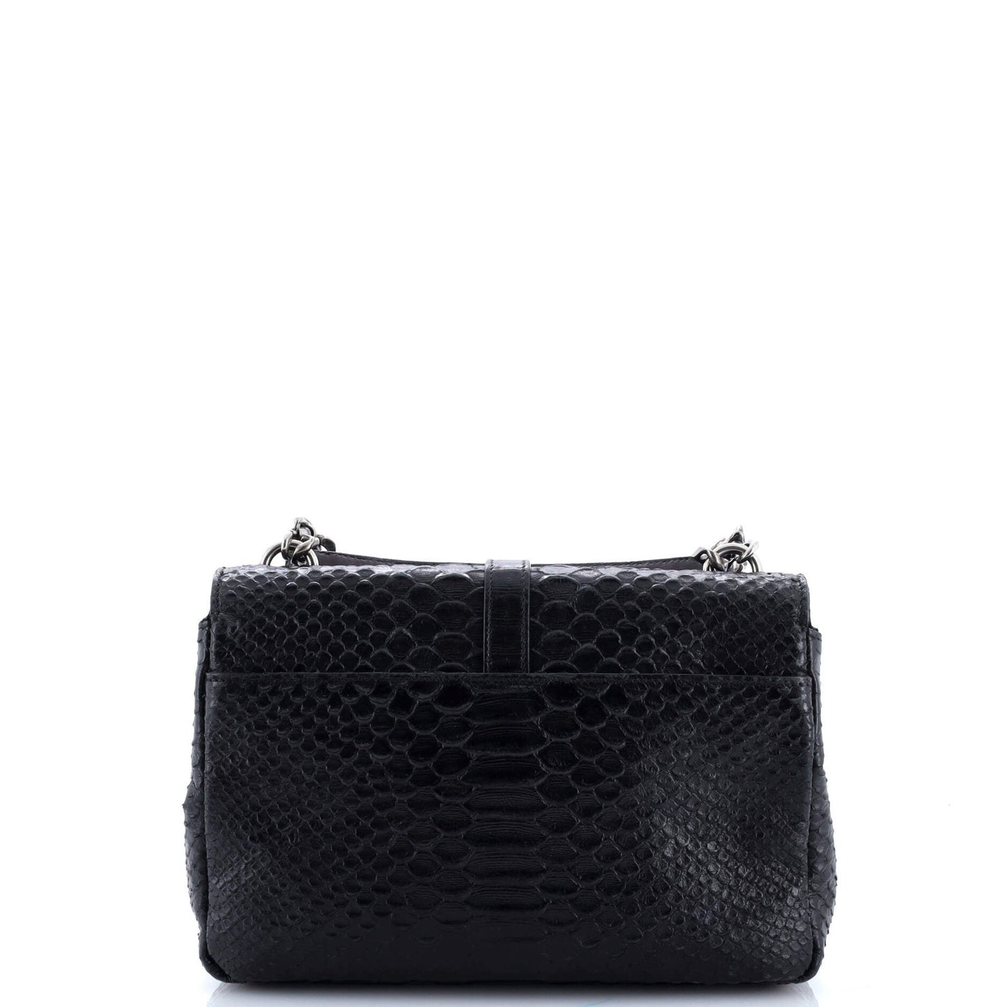 Saint Laurent Classic Monogram College Bag Python Embossed Leather Medium