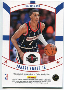 Jabari Smith Jr. Autographed 2022 Panini Chronicles Hometown Heroes Rookie Card