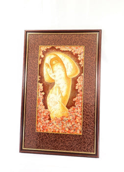 Tigran Yukanyan 1996 Original Mixed Media Painting Woman Armenian Artist Signed