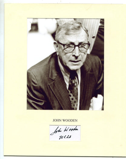 John Wooden Autographed 8X10 Photo
